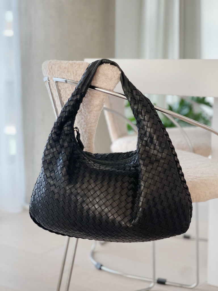 Vintage Intrecciato Leather Hobo