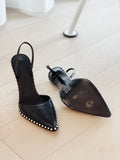 Rina Studded Slingback Pumps