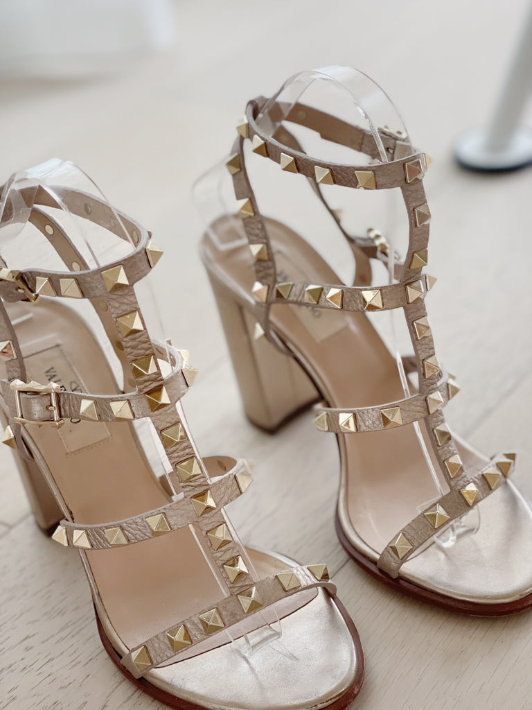Rockstud Leather Sandals