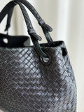 Vintage Intrecciato Leather Shoulder Bag