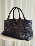 Vintage Intrecciato Leather Tote Bag