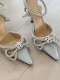 2022 Double-Bow Glitter Pumps