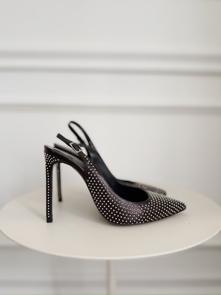 Studded Slingback Pumps