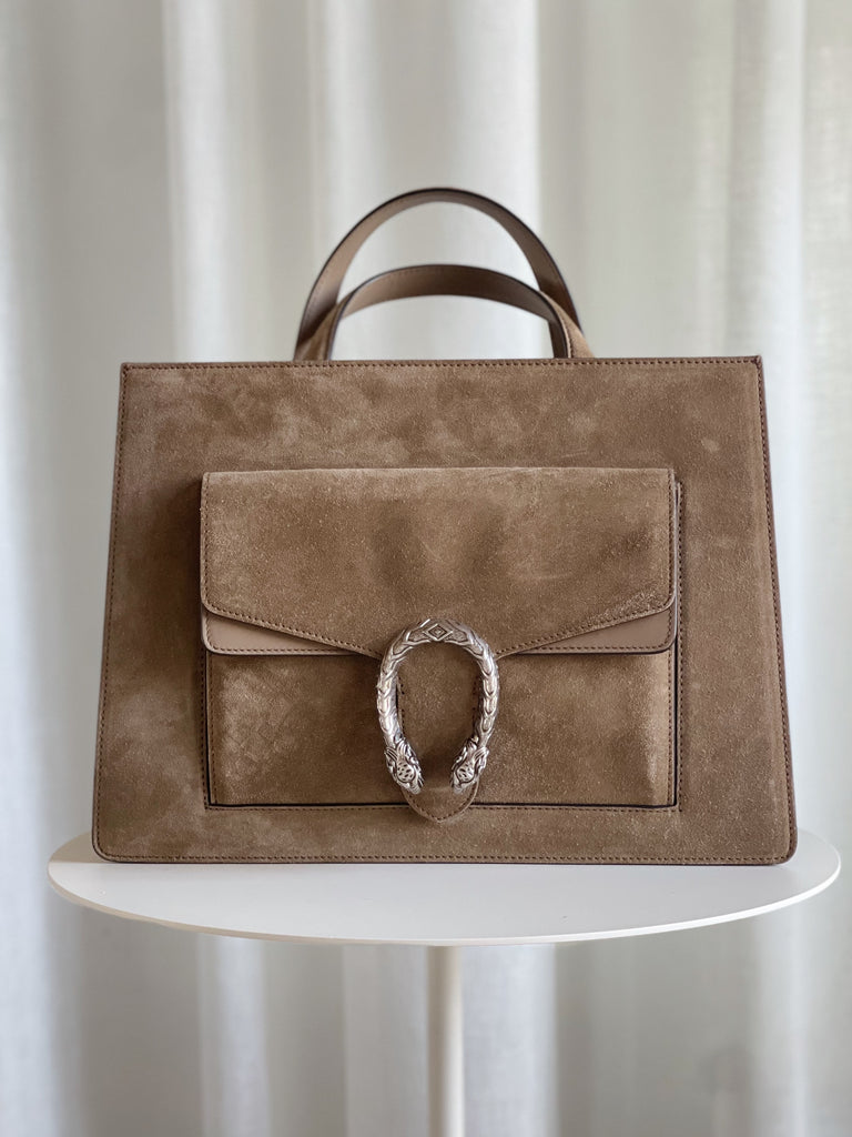 Suede Dionysus Tote Bag