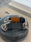 Leather and Chain Wrap Bracelet