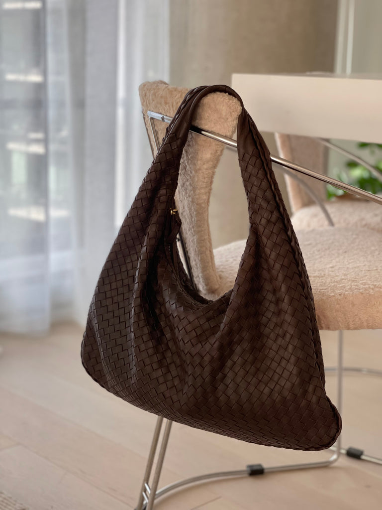 Vintage Intrecciato Leather Hobo