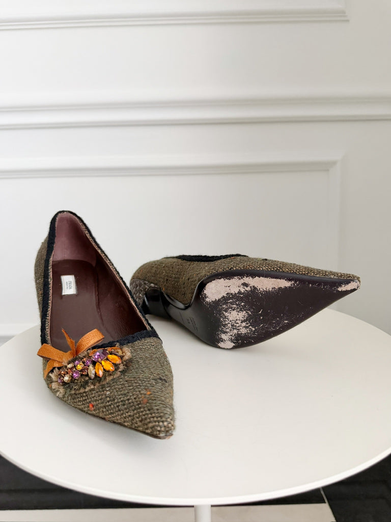 Vintage Tweed Pumps
