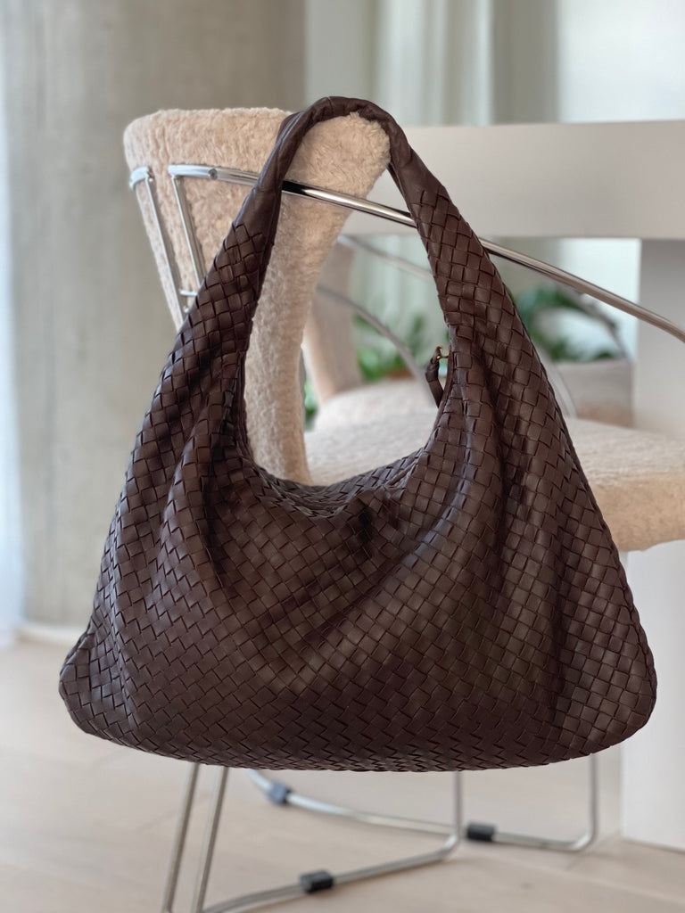 Vintage Intrecciato Leather Hobo