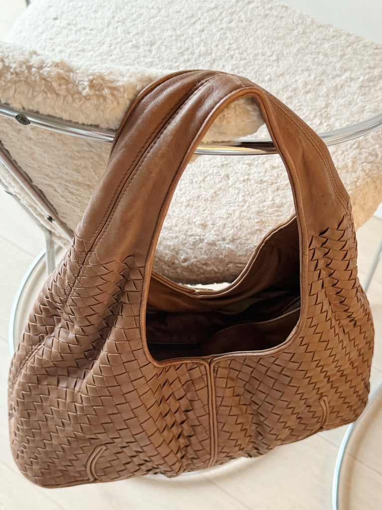 Vintage Intrecciato Leather Hobo