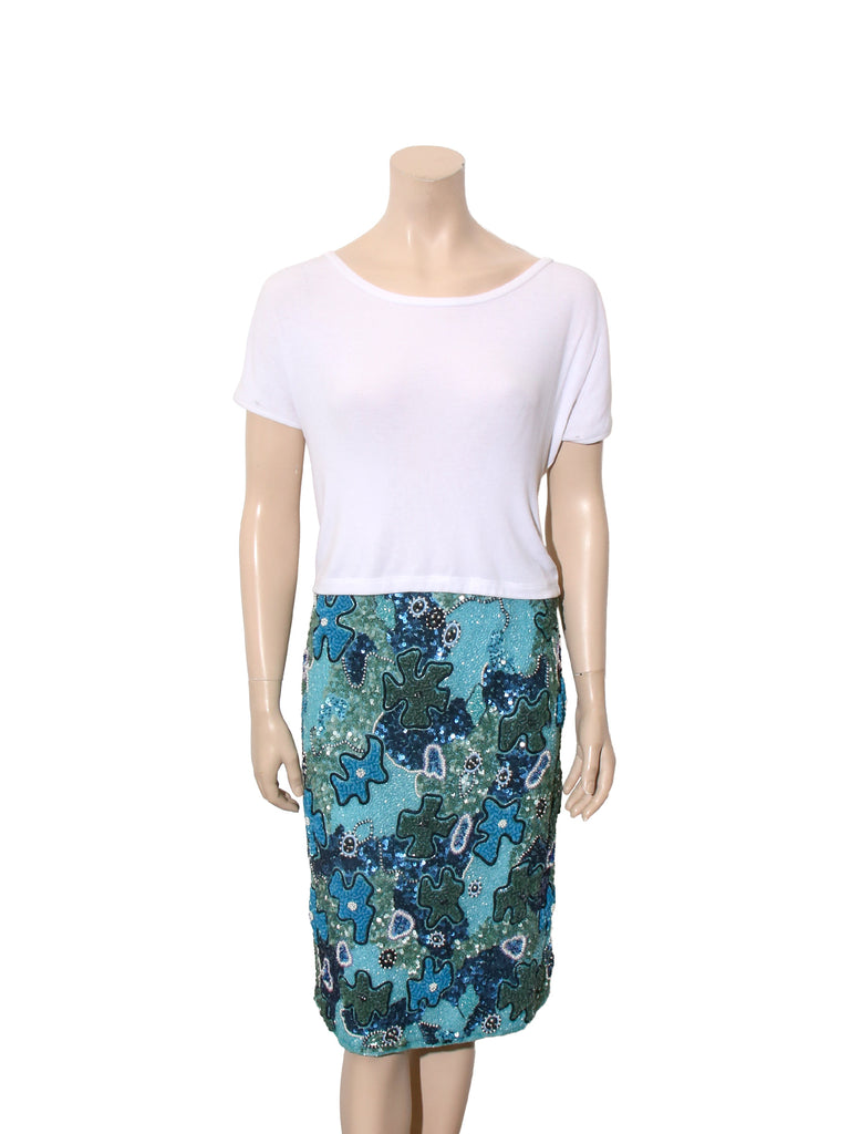 Vintage Beaded Sequin Skirt