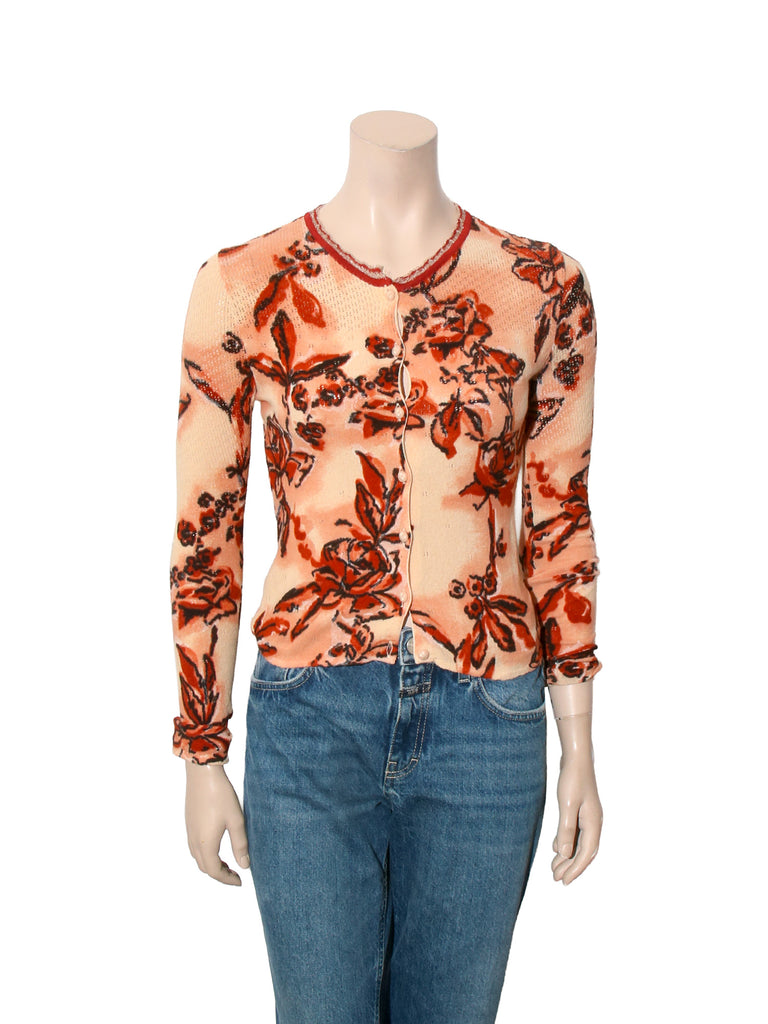 Floral Print Cardigan