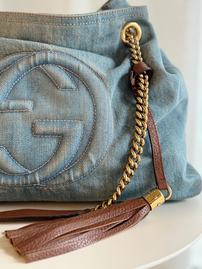 Denim Soho Shoulder Bag