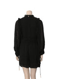 Silk Long Sleeve Romper