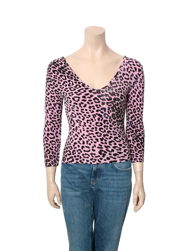 Leopard Print Knit Top