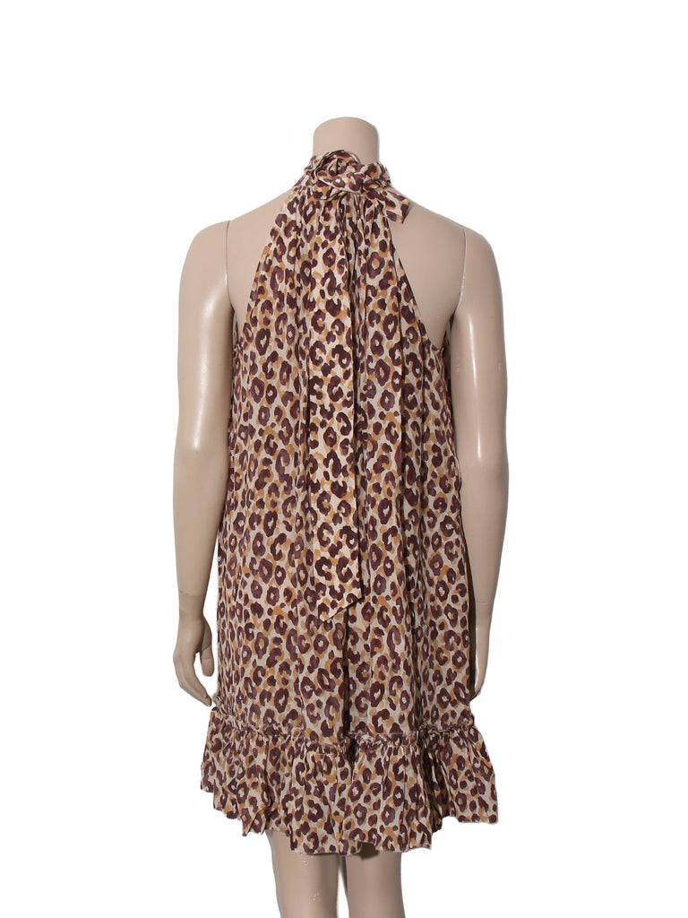 Leopard Print Silk Dress