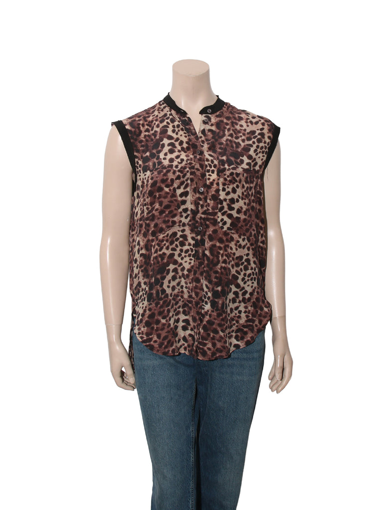 Sleeveless Button Down Top