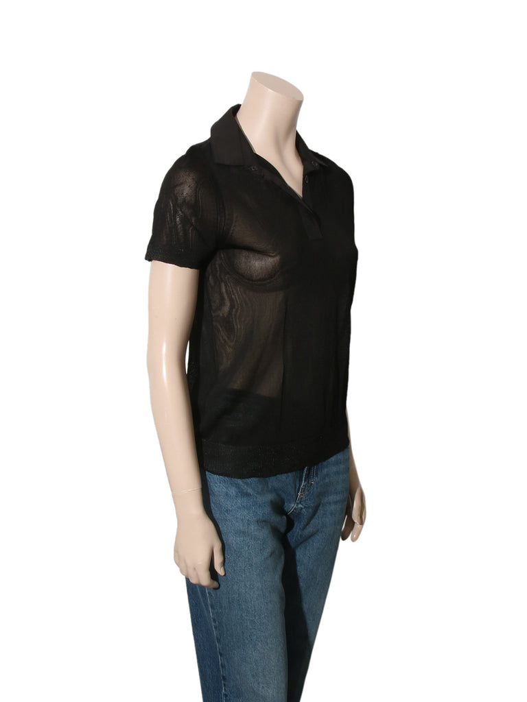 Sheer Polo Top