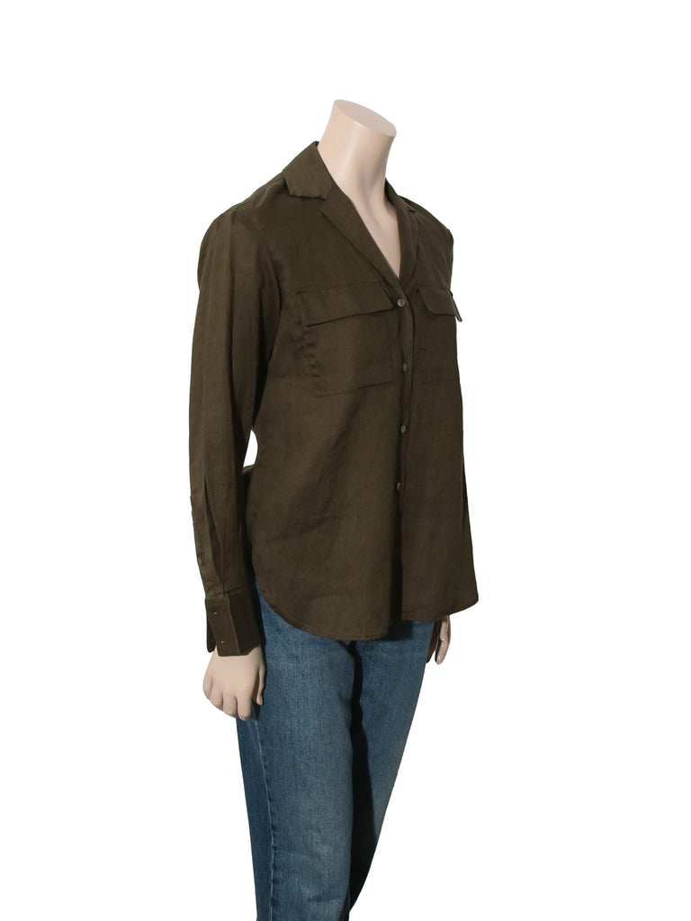 Linen Button Down Notch Shirt