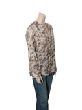 Metallic Printed Button Down Shirt