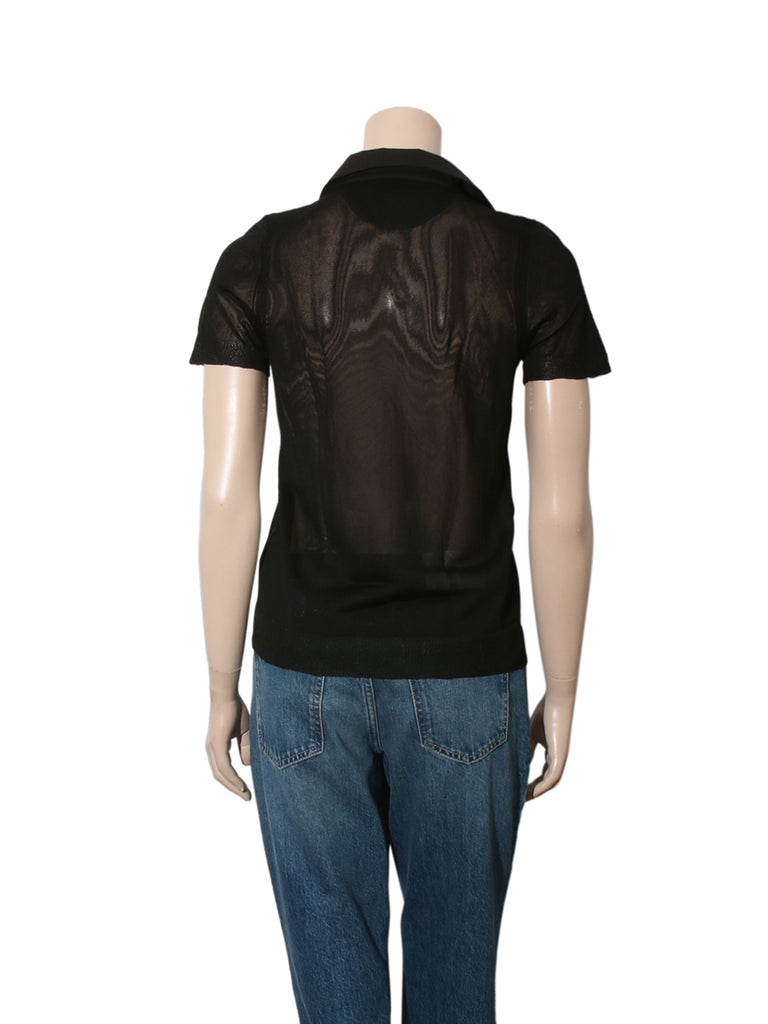Sheer Polo Top