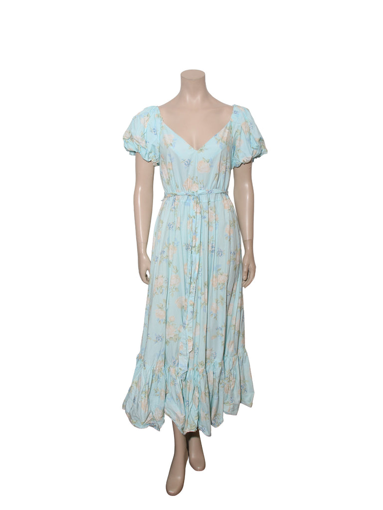 Floral Estelle Puff Sleeve Maxi Dress