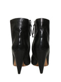 Leather Cone Heel Booties