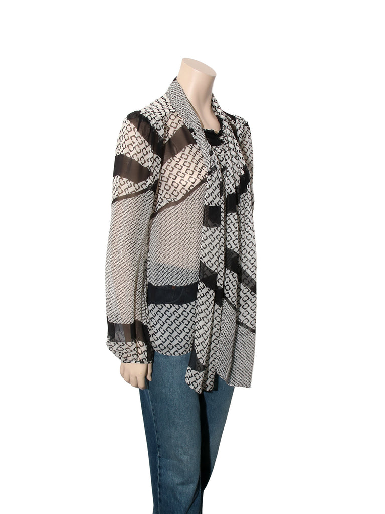 Silk Printed Button Down Shirt