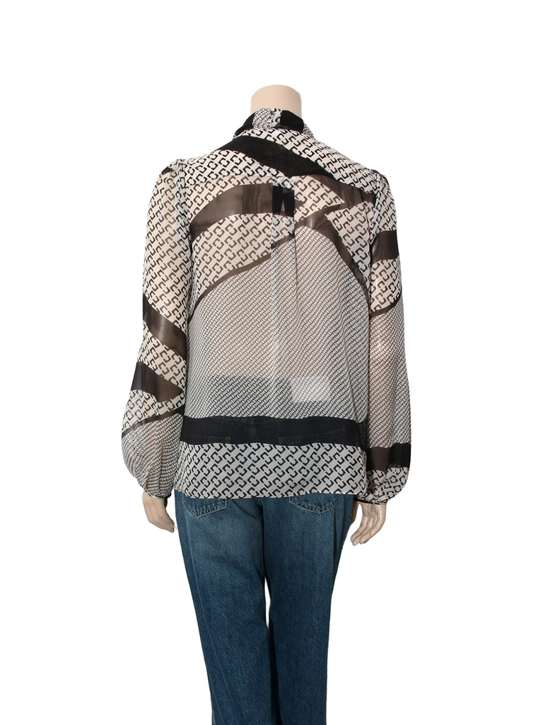 Silk Printed Button Down Shirt