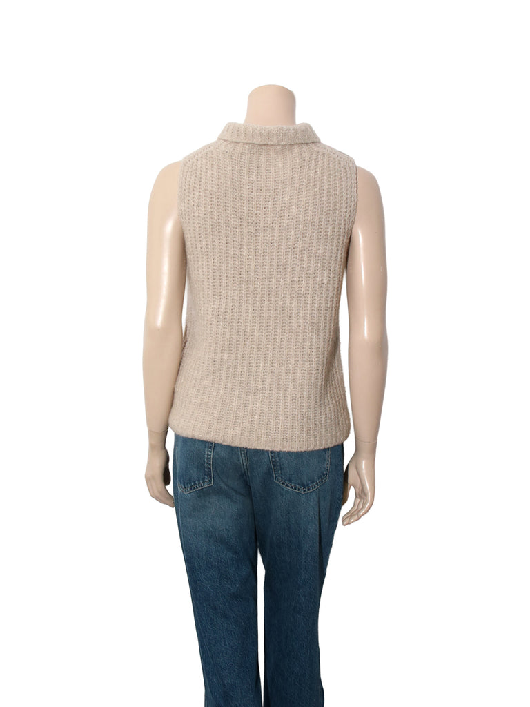Cashmere Knit Sleeveless Turtleneck
