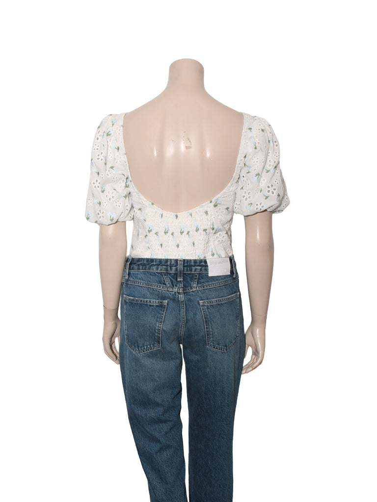 Eyelet Cotton Floral Bodysuit