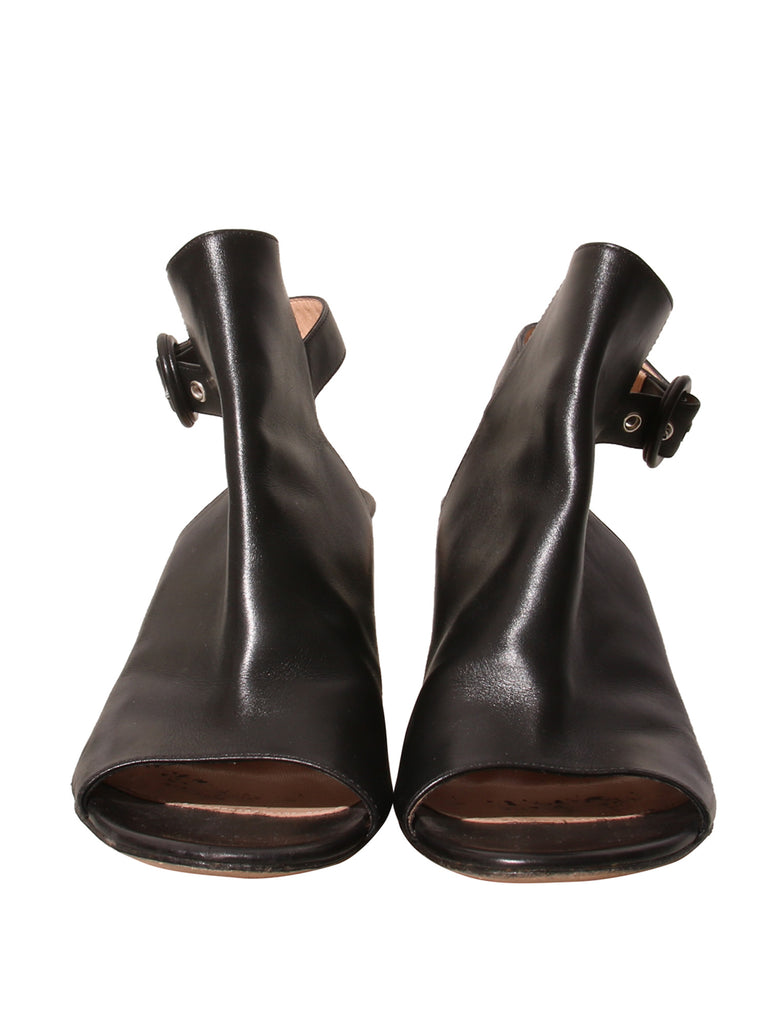 Leather Wedge Sandals