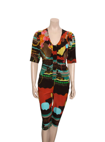 Printed Silk Jumpsuit