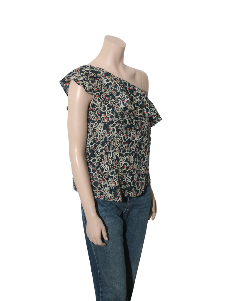 One Sleeve Printed Top