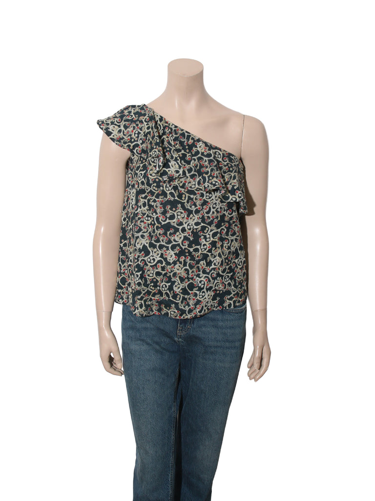 One Sleeve Printed Top