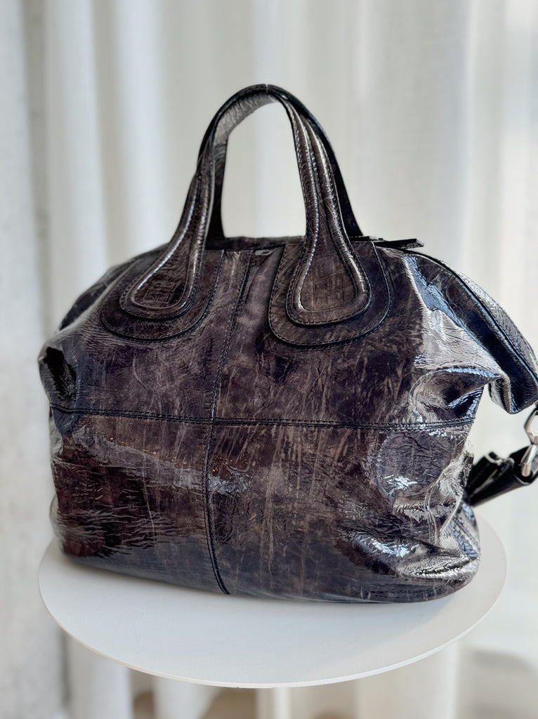 Patent Leather Top Handle Bag