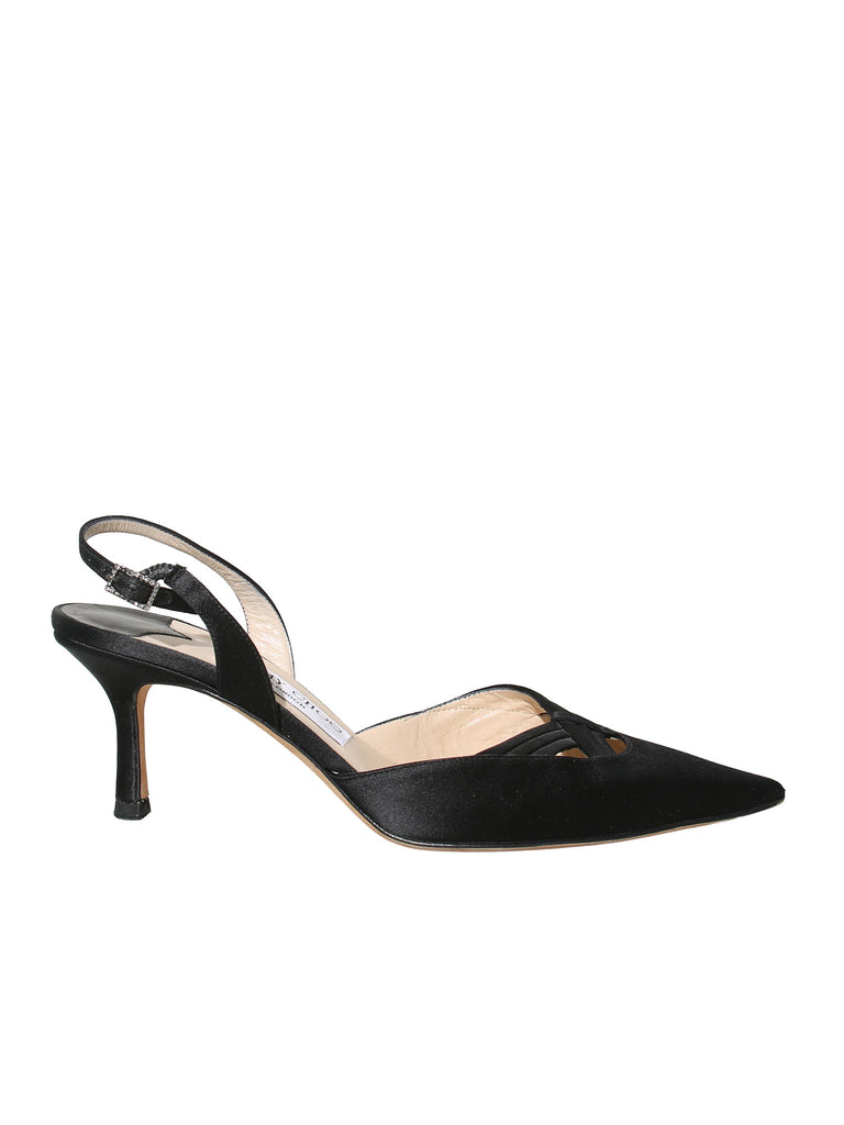 Satin Slingback Pumps