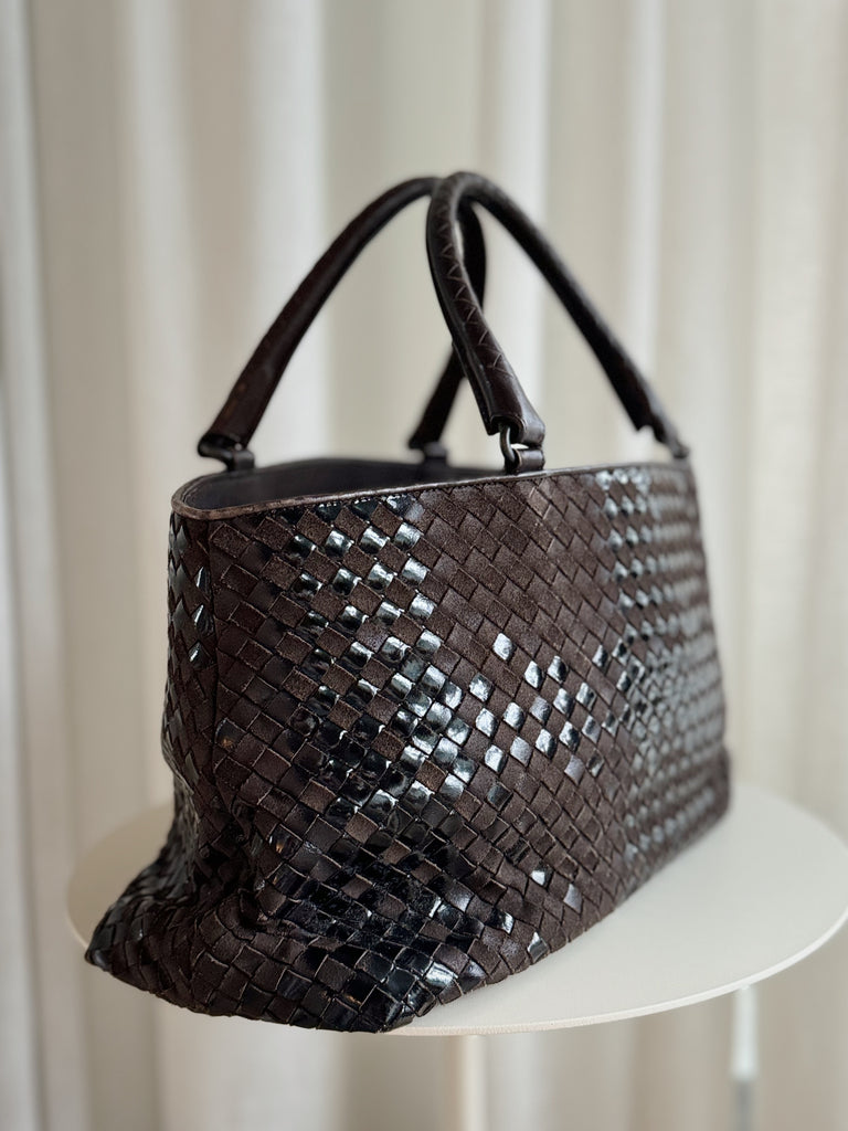 Vintage Intrecciato Leather Tote Bag