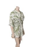 Empire Khaki Palm Leaf Print Utility Playsuit