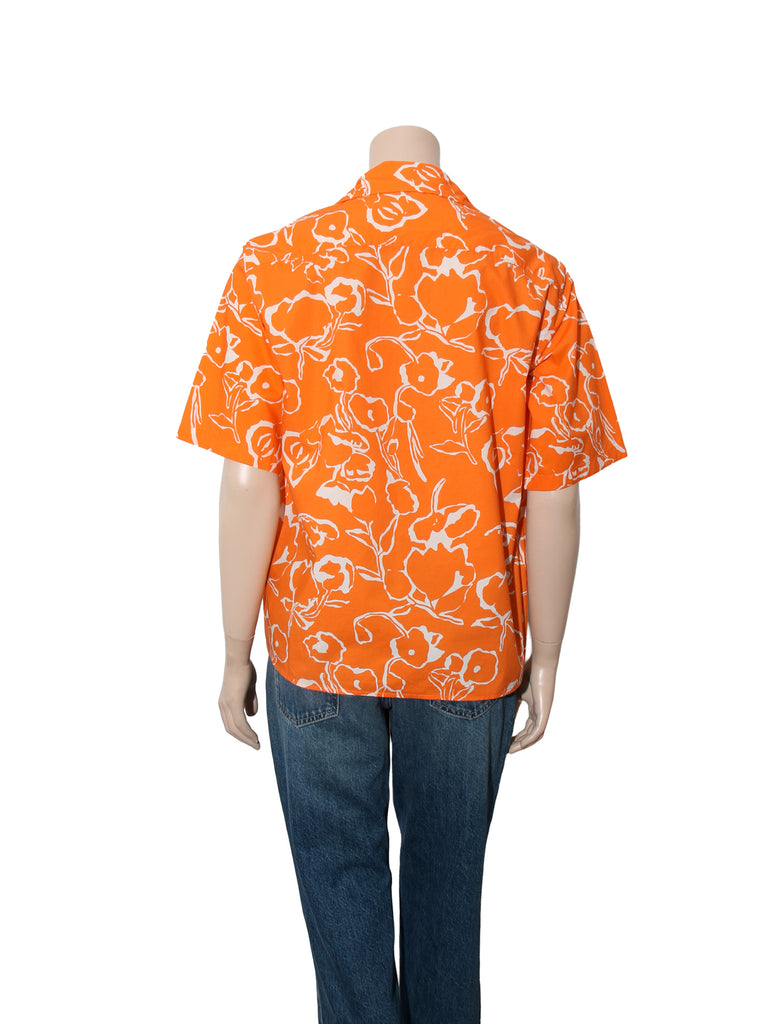 Printed Short Sleeve Button Down Shirt