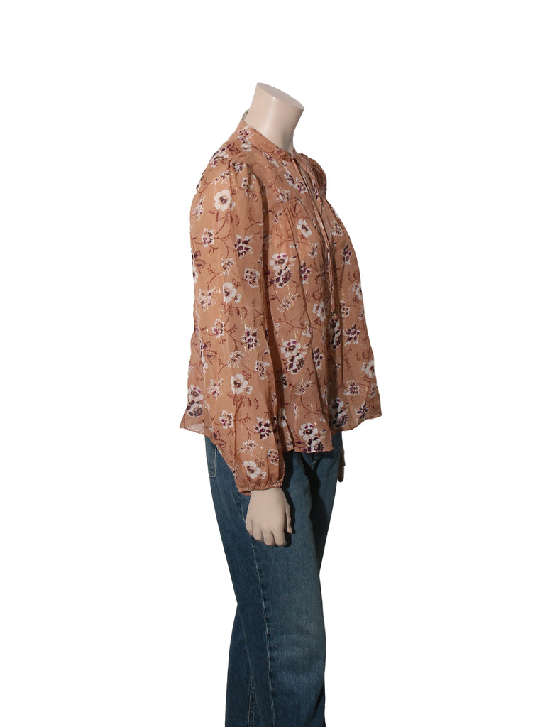 Floral Print Silk Top