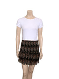 Printed Silk Elastic Skirt