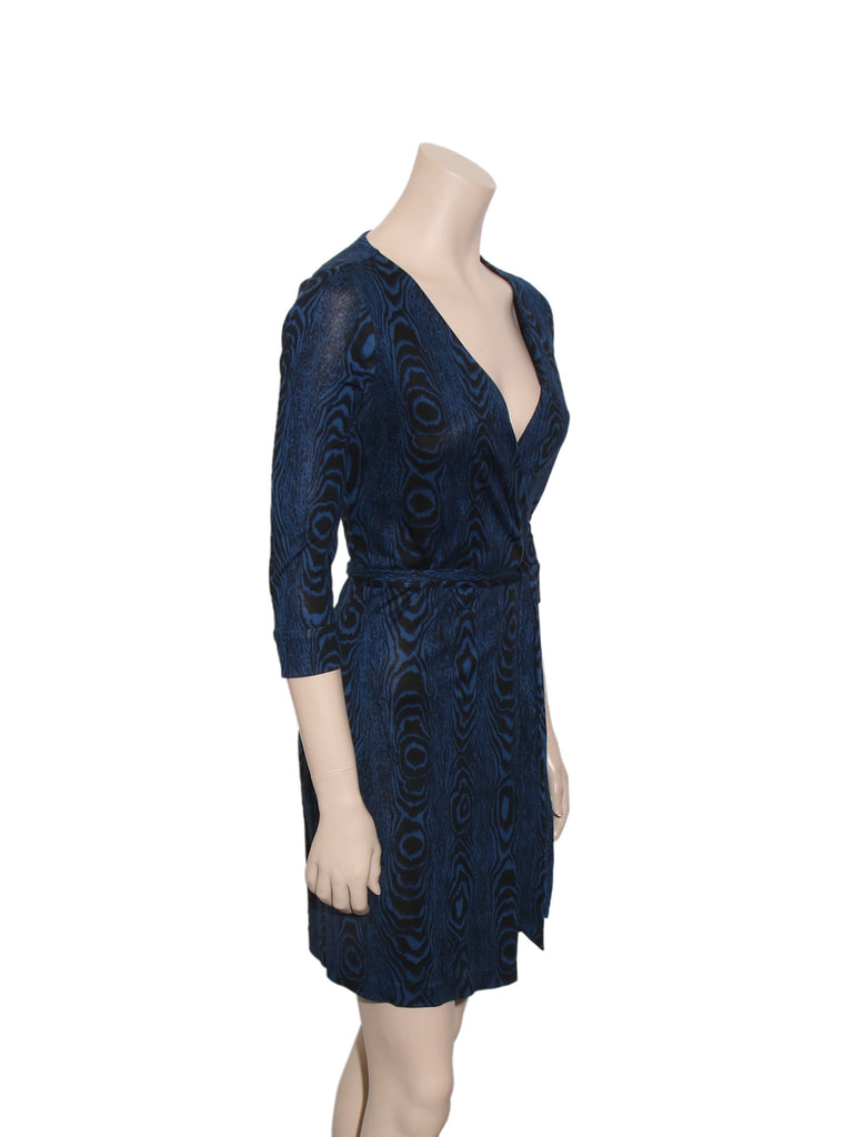 Printed Silk Wrap Dress