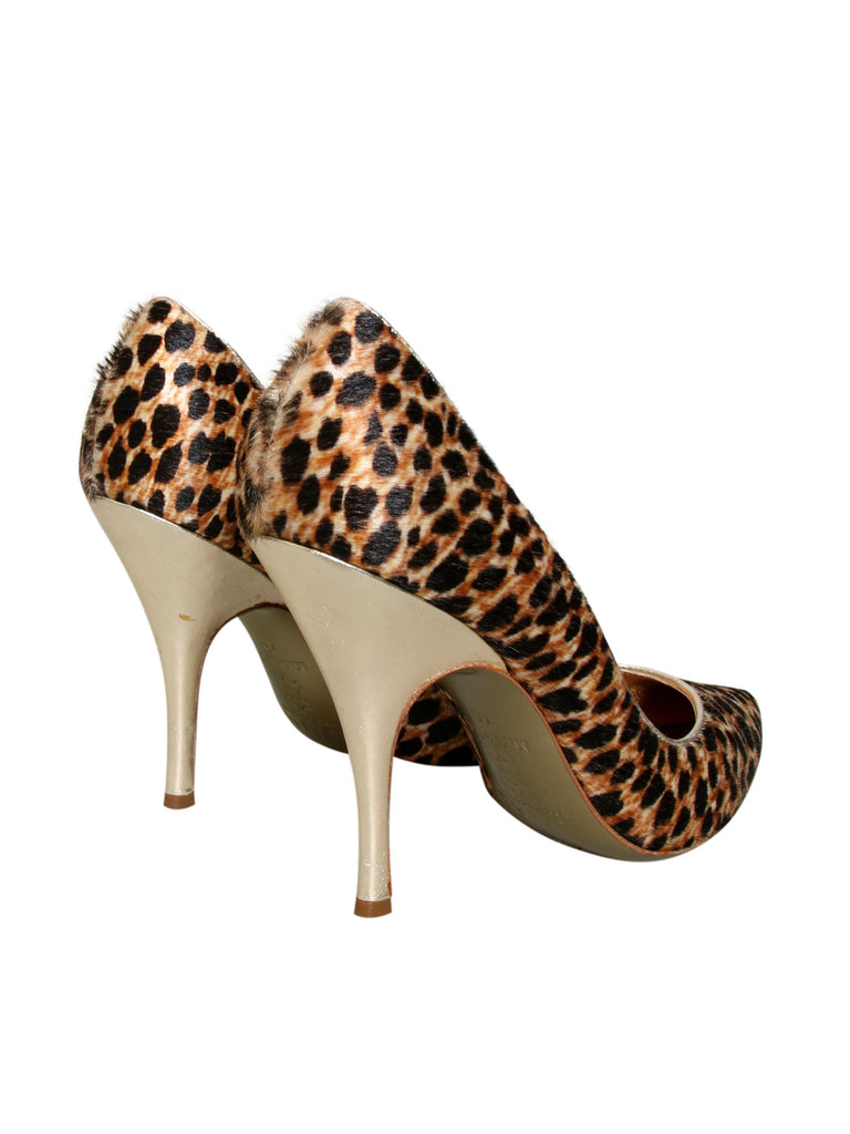 Leopard Print Ponyhair Pumps