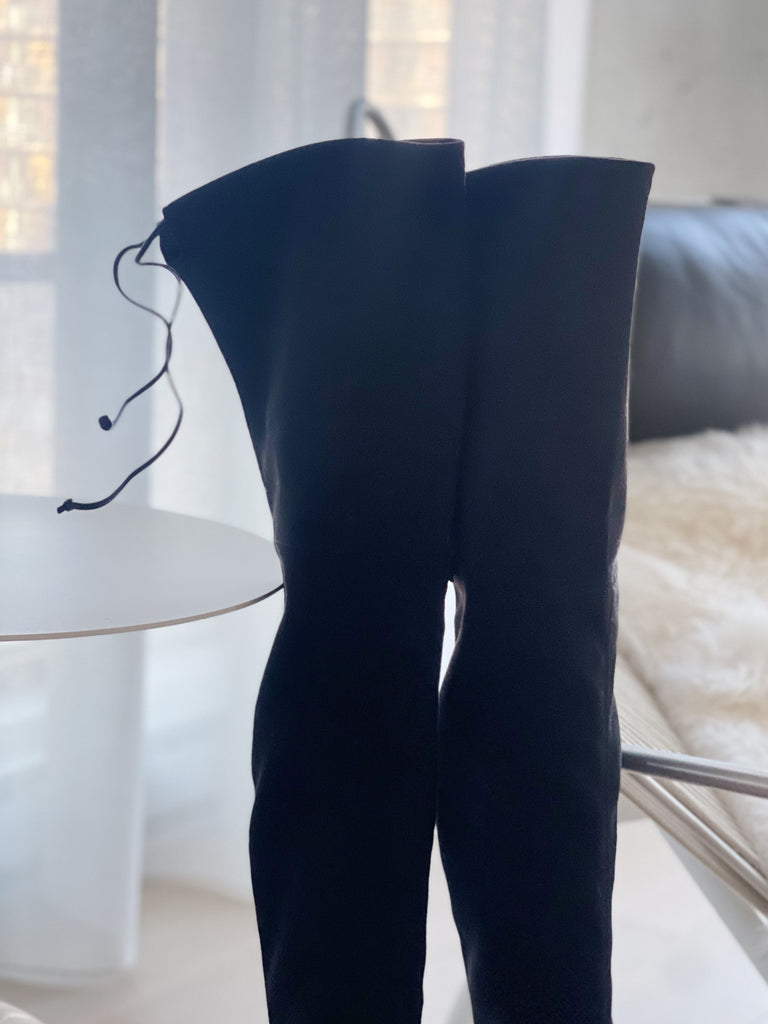 Suede Thigh-High Boots