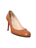 Round Toe Leather Pumps