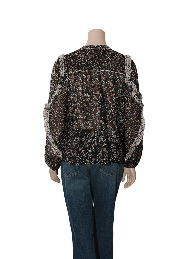 Floral Print Silk Top