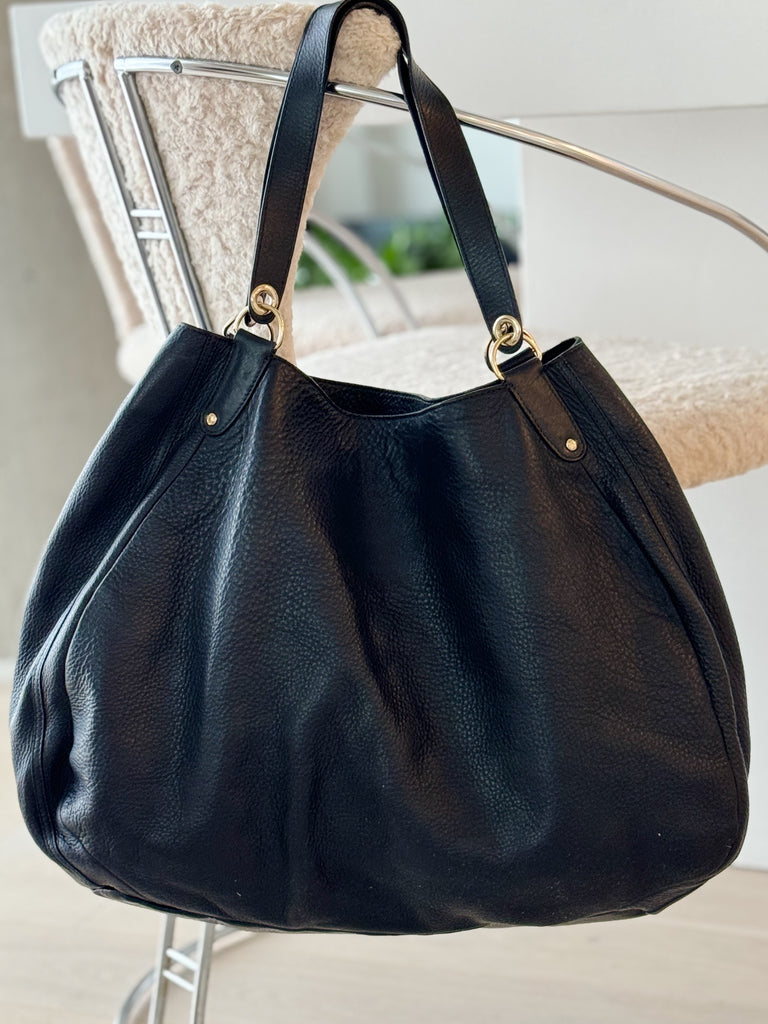 Leather Hobo Shoulder Bag