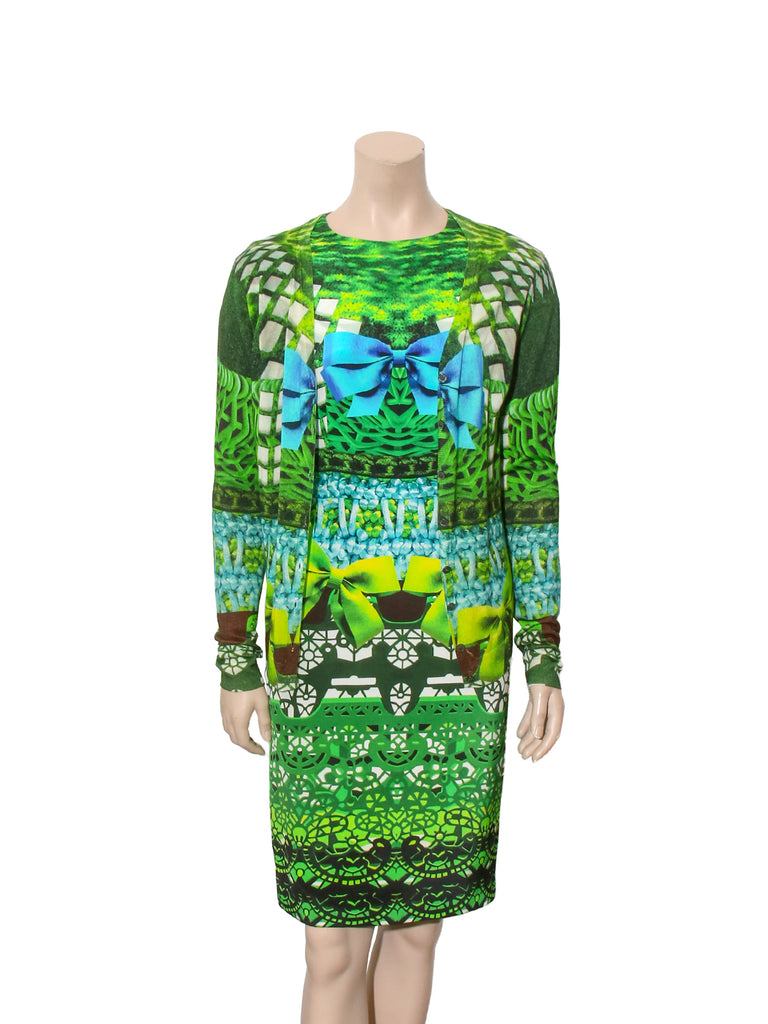 Printed Silk Dress Set