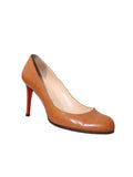 Round Toe Leather Pumps