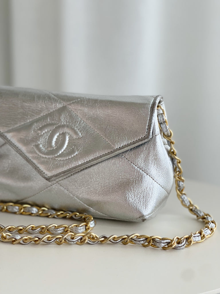 Vintage Metallic Leather Bag